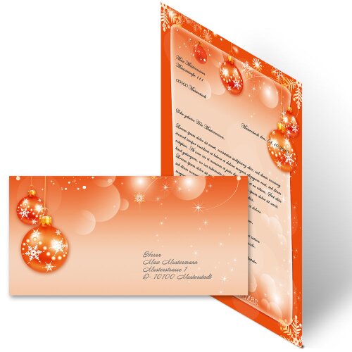 Briefpapier Set MERRY CHRISTMAS - 20-tlg. DL (ohne Fenster)