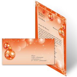 20-pc. Complete Motif Letter Paper-Set MERRY CHRISTMAS - EN