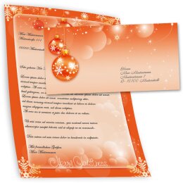 40-pc. Complete Motif Letter Paper-Set MERRY CHRISTMAS - EN