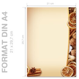Briefpapier WEIHNACHTLICHES ALLERLEI - DIN A4 Format 100 Blatt