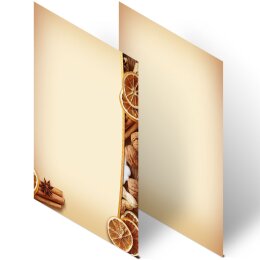 Motif Letter Paper! CHRISTMAS NUTS AND ORANGES 100 sheets DIN A4