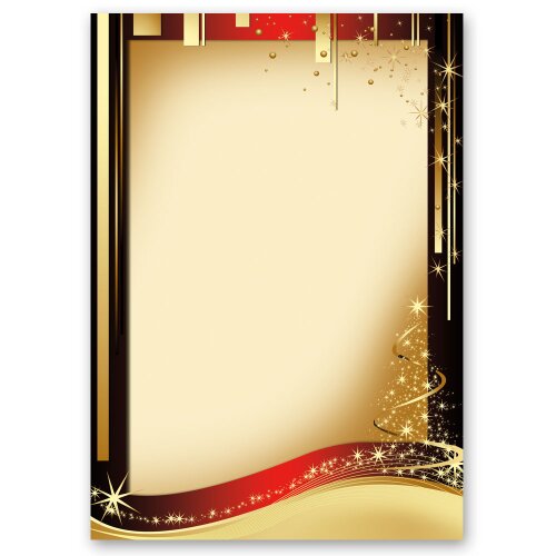 Papel de carta CARTA DE NAVIDAD - 20 Hojas formato DIN A4 Navidad, Papel de Navidad, Paper-Media