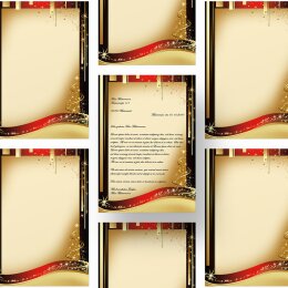 50 fogli di carta da lettera decorati NATALE LETTERA  DIN A4