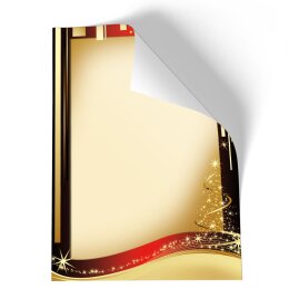 Briefpapier - Motiv WEIHNACHTSBRIEF | Weihnachten | Hochwertiges DIN A5 Briefpapier - 100 Blatt | 90 g/m² | einseitig bedruckt | Online bestellen!