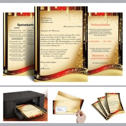 Motif Letter Paper! CHRISTMAS LETTER 250 sheets DIN A5