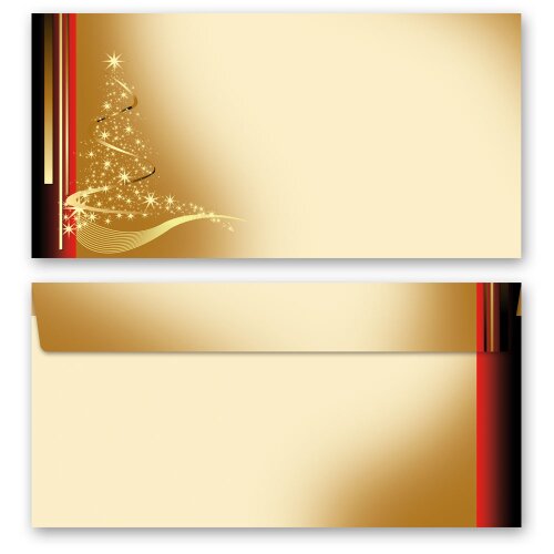 10 sobres estampados CARTA DE NAVIDAD - Formato: DIN LANG (sin ventana) Navidad, Sobres de Navidad, Paper-Media