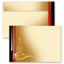 10 patterned envelopes CHRISTMAS LETTER in C6 format...