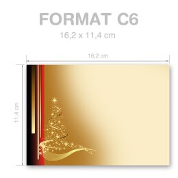 Envelopes Christmas, CHRISTMAS LETTER 25 envelopes - DIN C6 (162x114 mm) | Self-adhesive | Order online! | Paper-Media