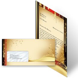 200-pc. Complete Motif Letter Paper-Set CHRISTMAS LETTER