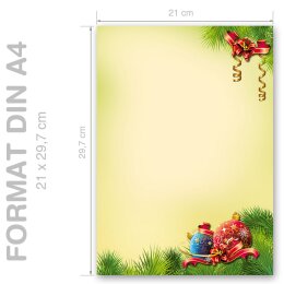 Motif Letter Paper! CHRISTMAS DECORATIONS 100 sheets DIN A4