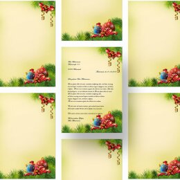 Papel de carta Navidad DECORACIÓN DE LA NAVIDAD - 50 Hojas formato DIN A5 - Paper-Media