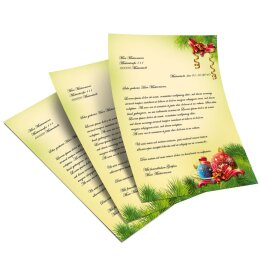 Motif Letter Paper! CHRISTMAS DECORATIONS 50 sheets DIN A5
