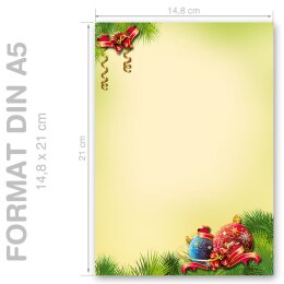Briefpapier WEIHNACHTSDEKO - DIN A5 Format 100 Blatt