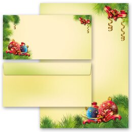 20-pc. Complete Motif Letter Paper-Set CHRISTMAS DECORATIONS