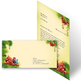 20-pc. Complete Motif Letter Paper-Set CHRISTMAS DECORATIONS