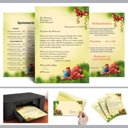 20-pc. Complete Motif Letter Paper-Set CHRISTMAS DECORATIONS