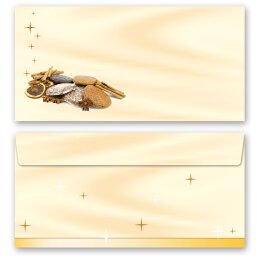 10 patterned envelopes CHRISTMAS COOKIES in standard DIN...
