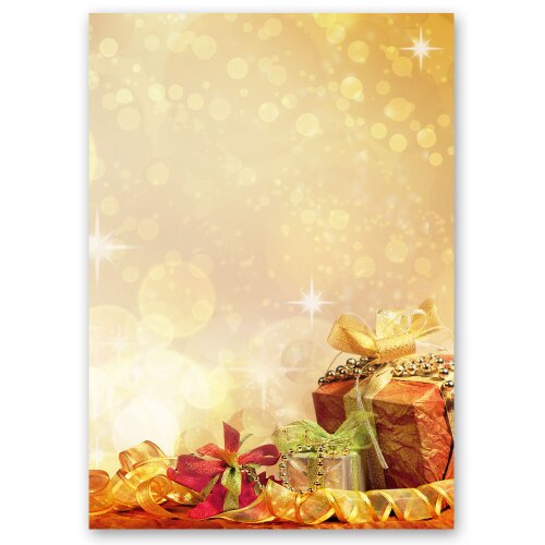 Motif Letter Paper! CHRISTMAS GIFTS 20 sheets DIN A4 Christmas, Christmas paper, Paper-Media