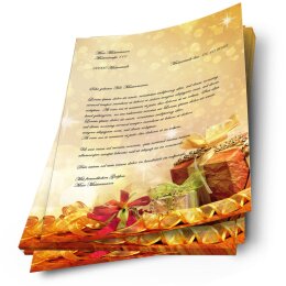 20 fogli di carta da lettera decorati Natale REGALI DI NATALE DIN A4 - Paper-Media