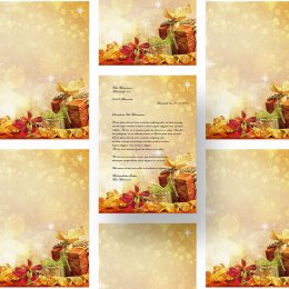 20 fogli di carta da lettera decorati Natale REGALI DI NATALE DIN A4 - Paper-Media