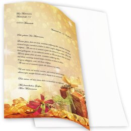 Motif Letter Paper! CHRISTMAS GIFTS 50 sheets DIN A4