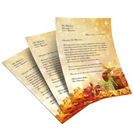 Papel de carta Navidad REGALOS DE NAVIDAD - 50 Hojas formato DIN A5 - Paper-Media