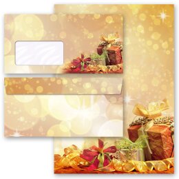 40-pc. Complete Motif Letter Paper-Set CHRISTMAS GIFTS Christmas, Stationery with envelope, Paper-Media