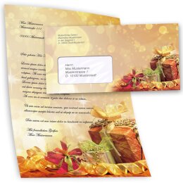40-pc. Complete Motif Letter Paper-Set CHRISTMAS GIFTS
