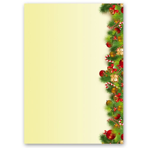 Papel de carta SALUDOS NAVIDEÑOS - 50 Hojas formato DIN A4