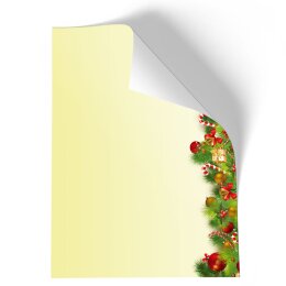 Papel de carta SALUDOS NAVIDEÑOS - 50 Hojas formato DIN A4