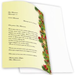 Papel de carta SALUDOS NAVIDEÑOS - 50 Hojas formato DIN A4