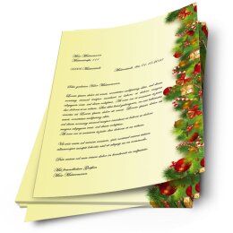 Papel de carta SALUDOS NAVIDEÑOS - 50 Hojas formato DIN A4