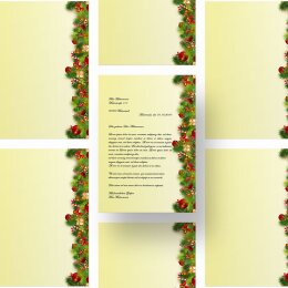 Papel de carta SALUDOS NAVIDEÑOS - 50 Hojas formato DIN A4