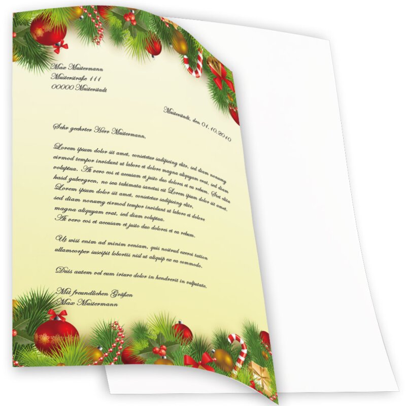 Christmas stationery Stationery Paper Christmas | CHRISTMAS GREETINGS | 20 sheets DIN A4