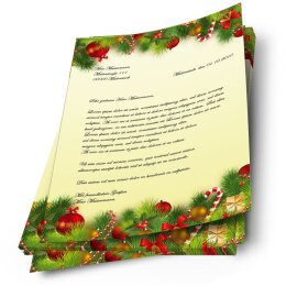 Motif Letter Paper! CHRISTMAS GREETINGS 20 sheets DIN A4