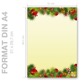 Motif Letter Paper! CHRISTMAS GREETINGS 50 sheets DIN A4