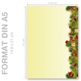 Motif Letter Paper! CHRISTMAS GREETINGS 250 sheets DIN A5
