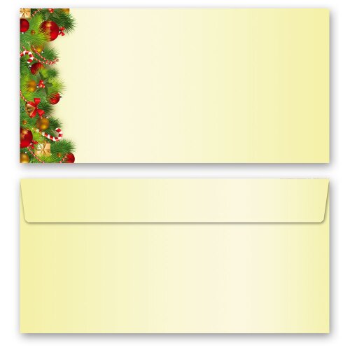 Enveloppes Enveloppes de Noël, JOYEUSES FÊTES 10 enveloppes DIN C6 (162x114  mm) | Paper-Media