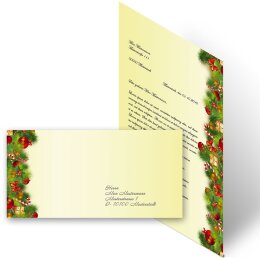 20-pc. Complete Motif Letter Paper-Set CHRISTMAS GREETINGS