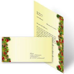 100-pc. Complete Motif Letter Paper-Set CHRISTMAS GREETINGS