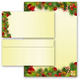 20-pc. Complete Motif Letter Paper-Set CHRISTMAS GREETINGS