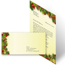 200-pc. Complete Motif Letter Paper-Set CHRISTMAS GREETINGS