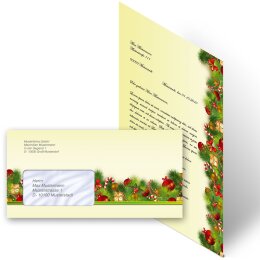 100-pc. Complete Motif Letter Paper-Set CHRISTMAS GREETINGS