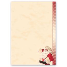 Papel de carta Navidad PAPÁ NOEL - MOTIVO - 50 Hojas formato DIN A5 - Paper-Media Navidad, Papel de Navidad, Paper-Media