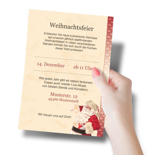 Briefpapier WEIHNACHTSMANN - DIN A5 Format 100 Blatt