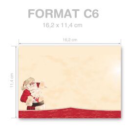 WEIHNACHTSMANN Briefumschläge Nikolaus CLASSIC 10 Briefumschläge, DIN C6 (162x114 mm), C6-8139-10