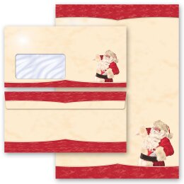 100-pc. Complete Motif Letter Paper-Set SANTA CLAUS - MOTIF Christmas, Christmas, Paper-Media