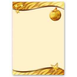 Motif Letter Paper! CHRISTMAS SPIRIT (GOLD) 20 sheets DIN A4