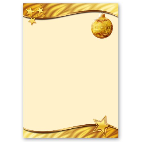 Motif Letter Paper! CHRISTMAS SPIRIT (GOLD) 100 sheets DIN A4