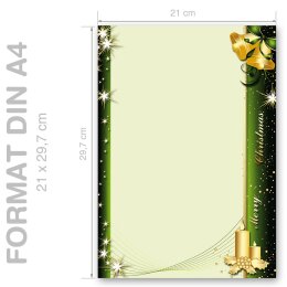 Briefpapier WEIHNACHTSSYMBOLE - DIN A4 Format 50 Blatt
